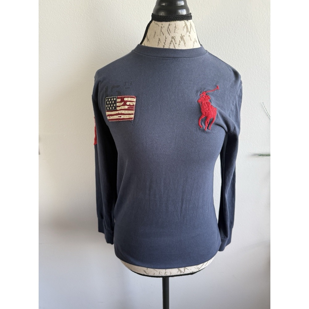 Ralph Lauren Europe Sarl TShirt Blue Long‎ Sleeve M 10-12
